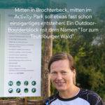 Activity-Park Brochterbeck: Ein Boulderblock mitten in Brochterbeck, Julia Heukamp