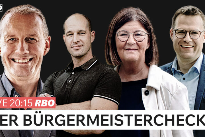 Bürgermeisterwahl in Tecklenburg: Der Kandidatencheck am 6.9. live: Stefan Streit, Pascal Lapatke, Dörthe Wittrock und Matthias Völker sind die Kandidaten.