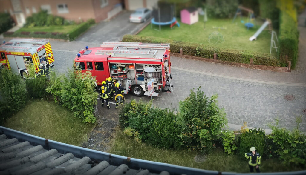 Feuerwehr Tecklenburg: Feuer im Josefshaus in Brochterbeck