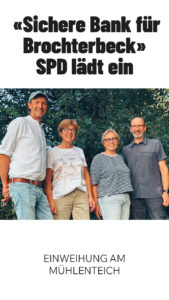 SPD Tecklenburg spendiert Sitzbank im Brochterbecker Ortskern