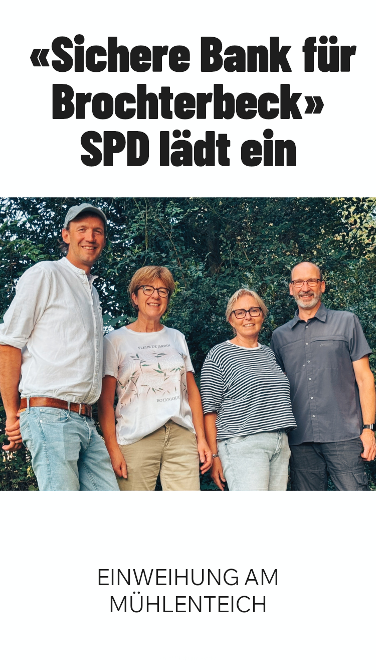 SPD Tecklenburg spendiert Sitzbank im Brochterbecker Ortskern
