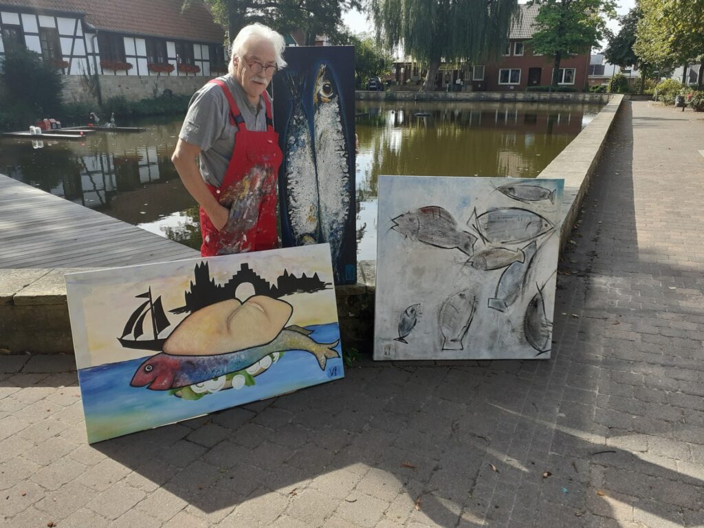 Werner Cüppers-Fuchs eröffnet Kunstausstellung in Brochterbeck-Niederdorf: Werke aus 4 Jahren Leben an der Ostsee