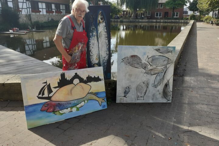 Werner Cüppers-Fuchs eröffnet Kunstausstellung in Brochterbeck-Niederdorf: Werke aus 4 Jahren Leben an der Ostsee