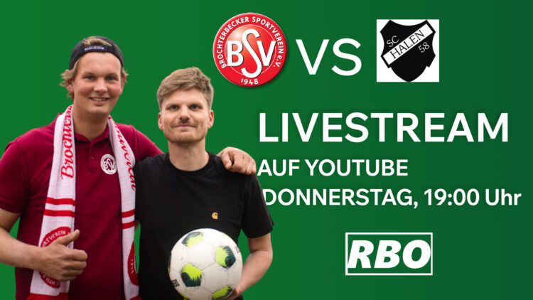 RBO Brochterbeck/RBO Aktuell zeigt am Donnerstag, 24.4. das Fußballspiel BSV Brochterbeck gegen SC Halen - Kreispokal Halbfinale - im Livestream auf YouTube @RBO Aktuell